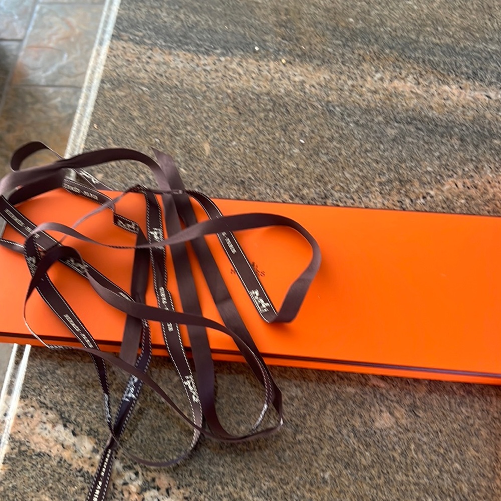 Hermes box and ribbon
